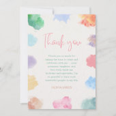 Any age sip and paint birthday  bedankkaart (Voorkant)