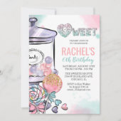 ANY AGE - Snoep thema Verjaardagsuitnodiging Kaart (Voorkant)