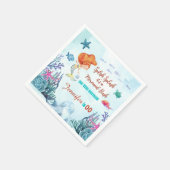 Any Age Splish Splash Bash Zeemeermin Meisjes Verj Servet (Hoek)