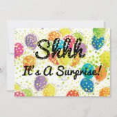 Any Age Surprise Verjaardagsfeest Ballonnen Confet Kaart (Voorkant)