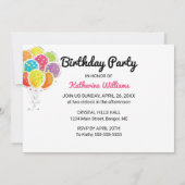 Any Age Surprise Verjaardagsfeest Ballonnen Confet Kaart (Achterkant)