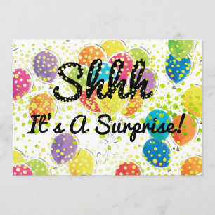 Any Age Surprise Verjaardagsfeest Ballonnen Confet Kaart