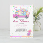 Any Age Sweet Celebration Katoen Snoep Verjaardag Kaart (Staand voorkant)