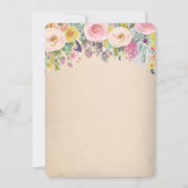 ANY AGE - Tea Party Bloemen Verjaardag Uitnodiging (Achterkant)