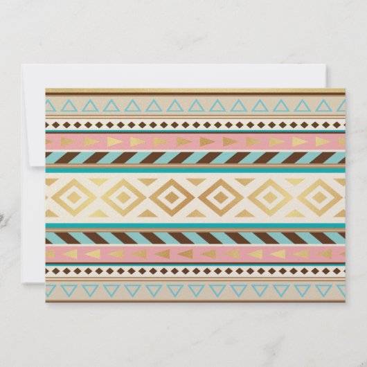 ANY AGE - Tribal Teepee Tipi Verjaardagsuitnodigin Kaart (Achterkant)