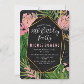 ANY AGE - Tropische Bloemen Verjaardag uitnodiging (Voorkant)