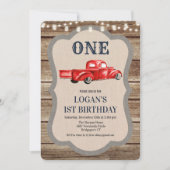 ANY AGE - Truck Boy Verjaardagsuitnodiging Kaart (Voorkant)
