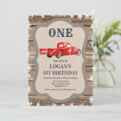 ANY AGE - Truck Boy Verjaardagsuitnodiging Kaart (Staand voorkant)