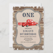 ANY AGE - Truck Boy Verjaardagsuitnodiging Kaart (Voorkant)