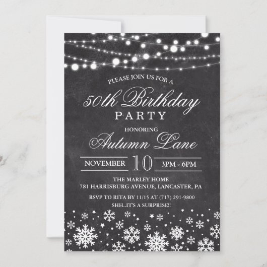 ANY AGE - Uitnodiging voor een volwassen verjaarda (Voorkant)