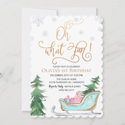 ANY AGE - Uitnodiging voor winterverjaardagsfeestj (Voorkant)