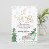 ANY AGE - Uitnodiging voor winterverjaardagsfeestj (Staand voorkant)