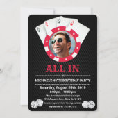 ANY AGE - Vegas Casino Foto Verjaardag uitnodiging (Voorkant)