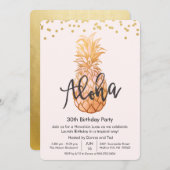 ANY AGE - Verjaardag Aloha Luau Feestuitnodiging Kaart (Voorkant / Achterkant)