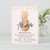 ANY AGE - Verjaardag Aloha Luau Feestuitnodiging Kaart (Staand voorkant)