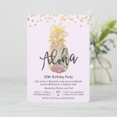 ANY AGE - Verjaardag Aloha Luau Feestuitnodiging Kaart (Staand voorkant)