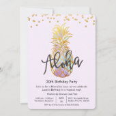 ANY AGE - Verjaardag Aloha Luau Feestuitnodiging Kaart (Voorkant)