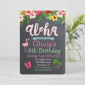 ANY AGE - Verjaardag Aloha Luau Tropische uitnodig Kaart (Staand voorkant)