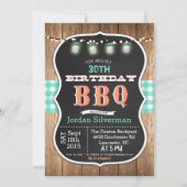 ANY AGE - Verjaardag BBQ Barbecue Chalk Uitnodigin Kaart (Voorkant)