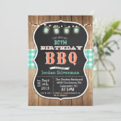 ANY AGE - Verjaardag BBQ Barbecue Chalk Uitnodigin Kaart (Staand voorkant)