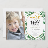 ANY AGE - Verjaardag Oerwoud Safari Invitation Kaart (Voorkant)