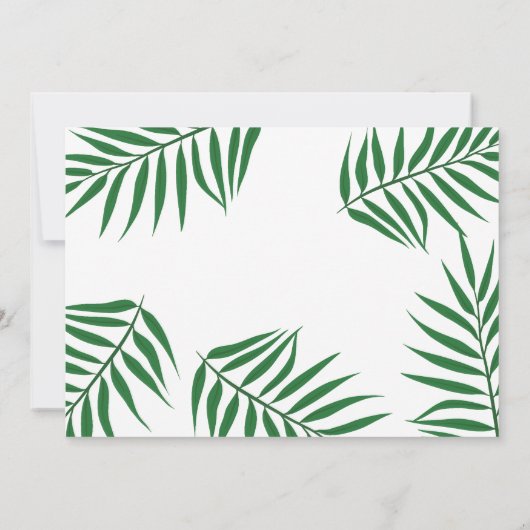 ANY AGE - Verjaardag Oerwoud Safari Invitation Kaart (Achterkant)