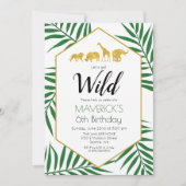 ANY AGE - Verjaardag Oerwoud Safari Invitation Kaart (Voorkant)