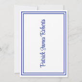 Any Age Verjaardag Wit en Royal Blue Kaart (Achterkant)