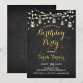 Any Age verjaardagsfeestje - krijtbord goud Kaart (Voorkant / Achterkant)