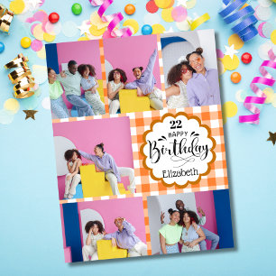 Any Age Vrouwelijk Sinaasappel 7 Fotocollage Verja Kaart