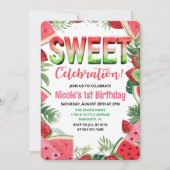 ANY AGE - Watermeloen Fruit Waterverf Verjaardag Kaart (Voorkant)