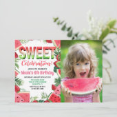 ANY AGE - Watermeloen Verjaardagsuitnodiging Kaart (Staand voorkant)