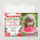 ANY AGE - Watermeloen Verjaardagsuitnodiging Kaart (Voorkant / Achterkant)