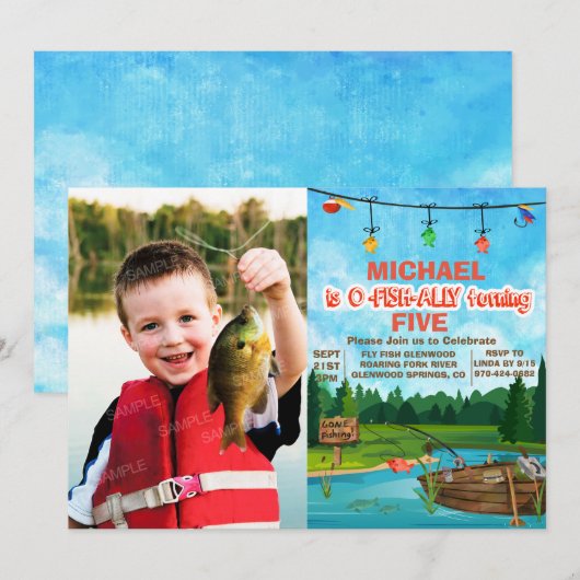 ANY AGE - Weg Gevist Verjaardagsuitnodiging Kaart (Voorkant / Achterkant)