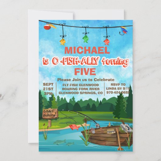 ANY AGE - Weg Gevist Verjaardagsuitnodiging Kaart (Voorkant)