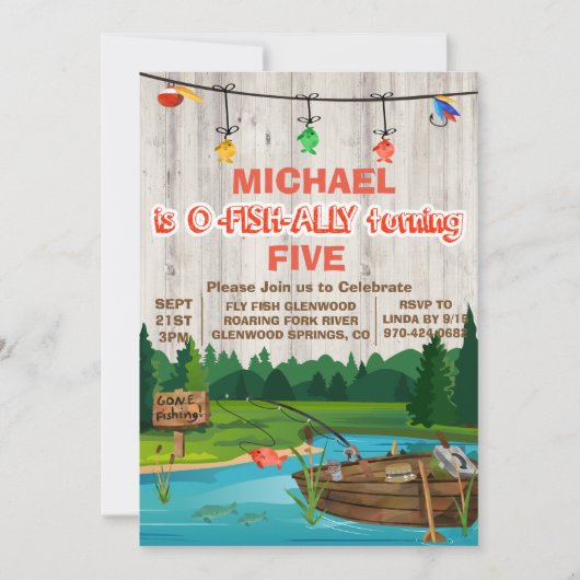 ANY AGE - Weg Gevist Verjaardagsuitnodiging Kaart (Voorkant)