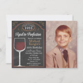 ANY AGE Wijn Volwassen Verjaardag Foto uitnodiging (Voorkant)