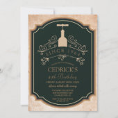 ANY AGE - Wijnlabel Verjaardag Foto uitnodiging (Voorkant)