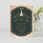 ANY AGE - Wijnlabel Verjaardag Foto uitnodiging (Staand voorkant)