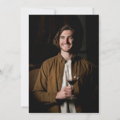 ANY AGE - Wijnlabel Verjaardag Foto uitnodiging (Achterkant)