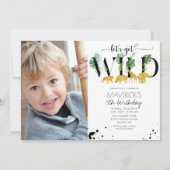 ANY AGE - Wild Birthday Oerwoud Safari Invitation Kaart (Voorkant)