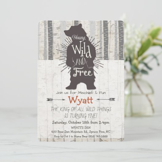 ANY AGE - Wild Thing Beer Verjaardagsuitnodiging Kaart (Staand voorkant)