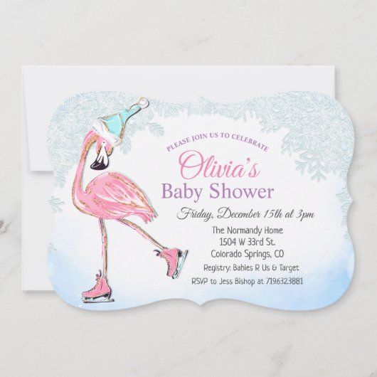 ANY AGE - Winter schaatsen Verjaardag uitnodiging (Voorkant)