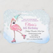 ANY AGE - Winter schaatsen Verjaardag uitnodiging (Voorkant / Achterkant)