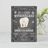 ANY AGE - Winter Wonderland Verjaardag uitnodiging (Staand voorkant)