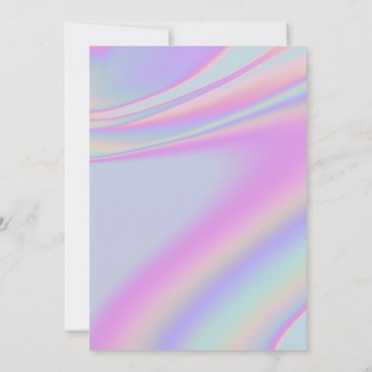 ANY AGE Y2K iriserende regenboog verjaardagsfeestj Kaart (Achterkant)