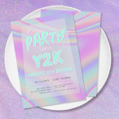 ANY AGE Y2K iriserende regenboog verjaardagsfeestj Kaart