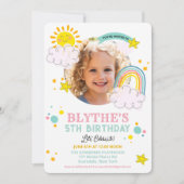 ANY AGE - Zonneschijn en Regenboog Verjaardag Foto Kaart (Voorkant)