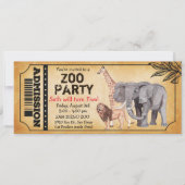 ANY AGE - Zoo Oerwoud Party Verjaardagsuitnodiging Kaart (Voorkant)