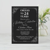 Any Age Zwart-Wit Verjaardagsklassieker Kaart (Staand voorkant)